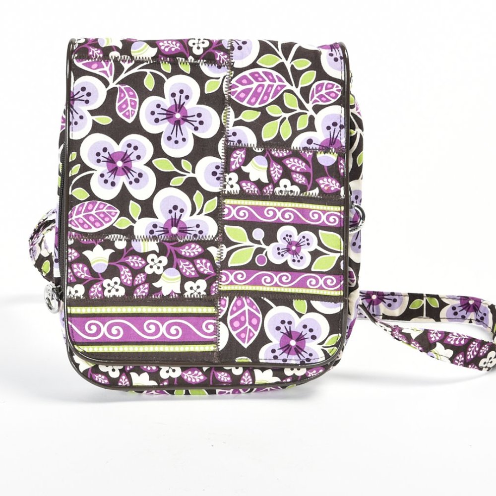 Vera Bradley Plum Petals Flap Cross Body {EX+}